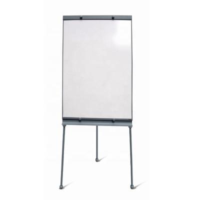 China Gray Powder Coated Magnetic Tubes Tripod Flipchart Panel Height Adjustable Magnetic Foldable Flipchart Stand for sale