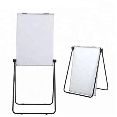 China Foldable Rotating Reversible Desk Whiteboard Stand U Type Easel Flipchart Board for School and Office for sale