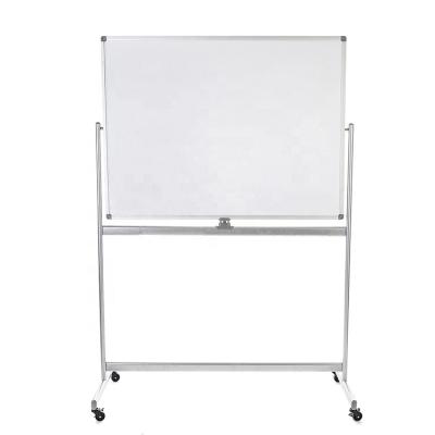 China 360 Degree Rotated Factory Price Desk Movable Magnetic Whiteboard Easel Double Sided Reversible Whiteboard With Stand for sale