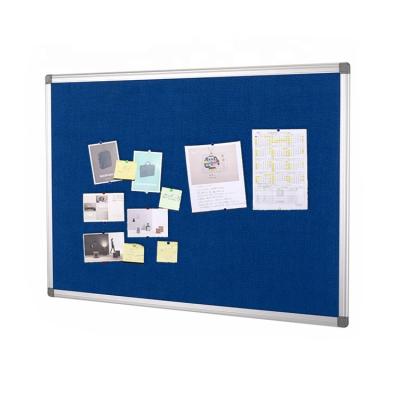 China Blue Wall Mounted Fabric Bulletin Boards Home/School/Office/Office Aluminum Notice Board Cafe/Cork Message Fabric Note Pin Board Bar/Restaurant Frame for sale