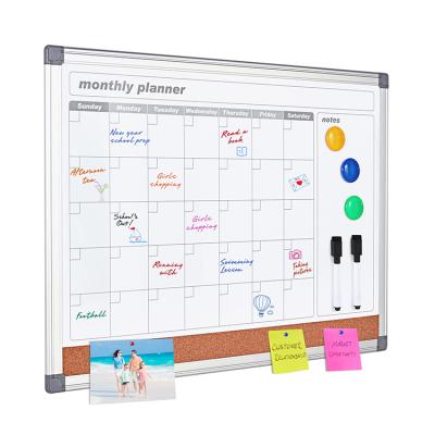 China Wall Mounted White Board 36x24 Inch Erase White Board Calendar Magnetic Whiteboard Aluminum Frame Wall Mounted Planner Board For Office for sale