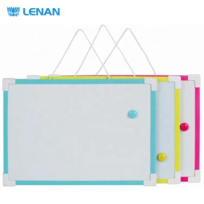 China Used as message board factory supply colored frame plastic kids magnetic dry erase writing whiteboard with marker pen for sale