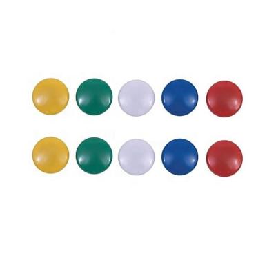 China Plastic Coated Magnet Eco-friendly Whiteboard Magnet Around Colorful Magnetic Whiteboard Accessories Button Note Magnet for sale