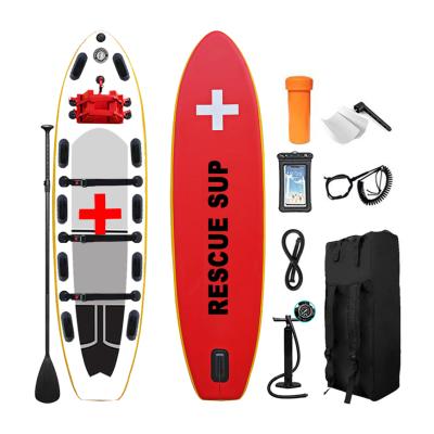 China Factory Custom Made Yellow Yellow Lifesaving Equipment Inflatable Double Layer Body Board Surf Rescue Board On Sale for sale