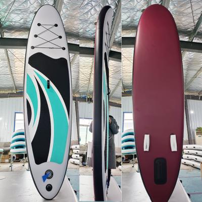 China Unisex SUP Boards Inflatable Rack Up Paddle Board Chamber Serie 9ft 10ft 12ft 13ft Double Layer Inflatable Single Surfboard Isup for sale