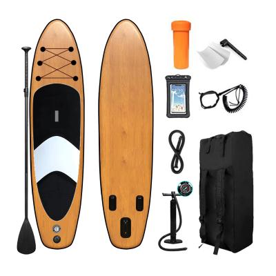 China Unisex BOMBitto Wood Veneer Surf Up Paddle Board Moe Grip SUP Board with Surfing Watersports for Surfing Waterplay for sale