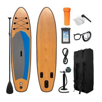 China New Design Wholesale Unisex Padel Wooden Board Sip Inflatable Paddleboard Surfing Board Alaia With Surfing Water Sports for sale