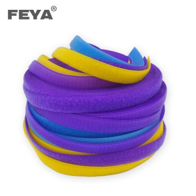 China Sustainable Special Design Colorful Fastener Tape / Colored Nylon Hook And Loop Tape for sale