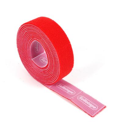 China Elastic Custom Color Self Adhesive Hook and Loop Strap Double Sided Hook and Loop Tie for sale