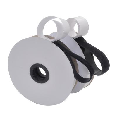 China OEM Viable Wholesale Soft Cable Tie Down Self Adhesive Sticky Hook And Loop Storage Tape Tape For Shoes Garment for sale