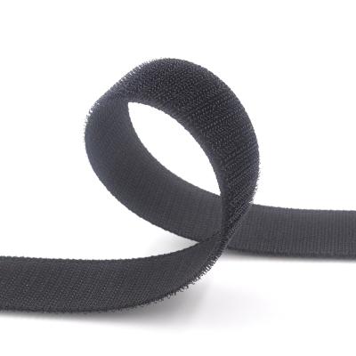 China Sustainable Reusable Nylon Cable Tie Storage Ribbon 25mm Elastic Fastening Stretch Hook And Loop For Bags Shoes for sale