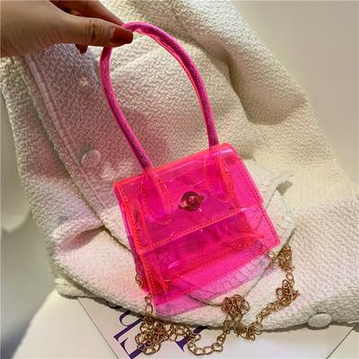 China Luxury Ladies Handbags Women PVC Bags Shoulder Bags Lady PVC Handbags Women Jelly Shoulder Bag Colorful for sale