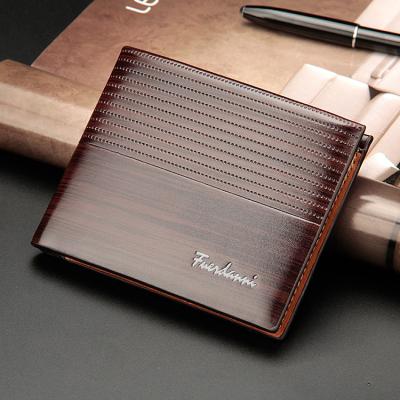 China Holding Cards Factory Direct Fuerdanni Men's Leather Wallets Pinch Slim Portable Business Men's Purse Wallet With Money Clip For Travel for sale