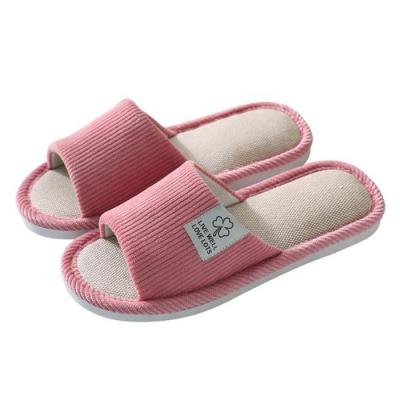 China New Fashion Trend Couples Slippers Summer Indoor Home Non-Slip Canvas Mules Soft Bottom Breathable Sports Shoes for sale