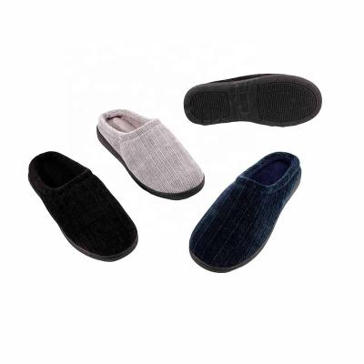 China Fashion Trend Winter High Quality Corduroy Indoor Non Slip Keep Warm Autumn Cozy Men's Slippers Cotton Slipper for sale