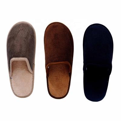 China Fashion Trend Winter Men's Corduroy Cotton Slippers Warm Comfortable Slipper Home Indoor Non-slip Shoes for sale