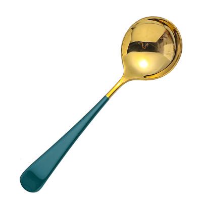 China Viable the ceramic handle of the metal spoon is clean and sanitary. It can be used with a variety of tableware for sale