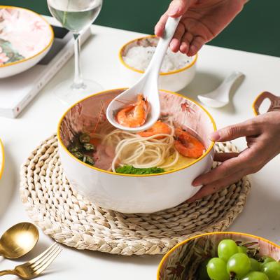 China Viable Hot Selling Dinnerware Set Exquisite Style Dinnerware Set Ceramic Bowl And Dish With Chopsticks for sale