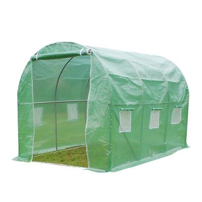 China Easily Assembled MOQ 1 Plastic Garden 300x200x200 PE Film Backyard Tunnel Greenhouse Mini Green House Polytunnel Greenhouse for sale