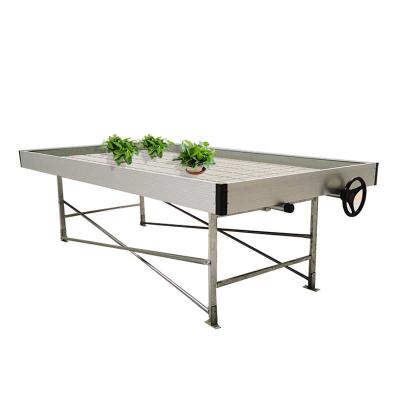 China Good Quality Mobile Hydroponic 4x8 Wire Mesh Trays Easily Assembled Rolling Benches for sale