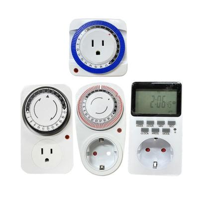 China Plug-in Timer Switch Plug-in Switch 24 Hours Programmable Indoor Indoor Timer Mechanical Electric Timer for Grow Tent Lights for sale