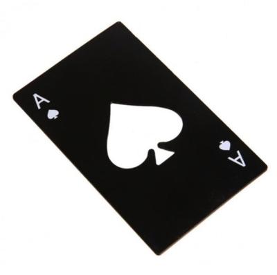 China Advertising Promotion / Special Stainless Steel Playing Card Bottle Opener Giveaways Gift for sale