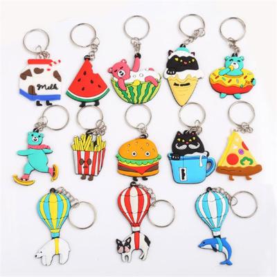 China Promotion or Business Gift Promotional Balloon Rubber Soft 3d PVC Customized Key Chain for sale