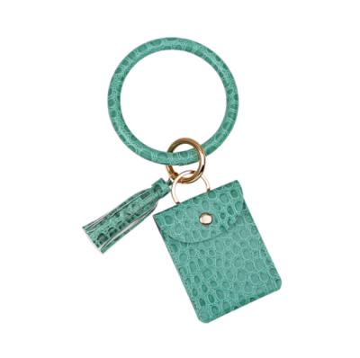 China Gift giving goods promotion products and 2021 lady coin purse etc. with leather bangle bracelet wrist key chain with tassel for sale