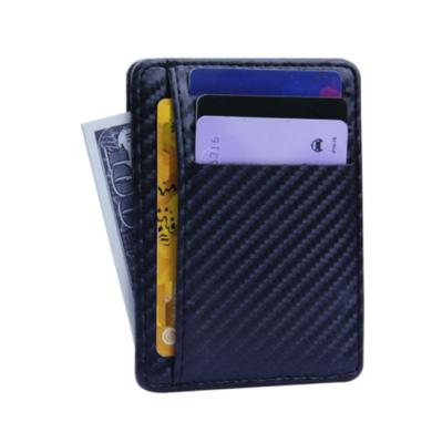 China New Style RFID Blocking Carbon Fiber Leather Custom Design Small Wallet Original For Men for sale