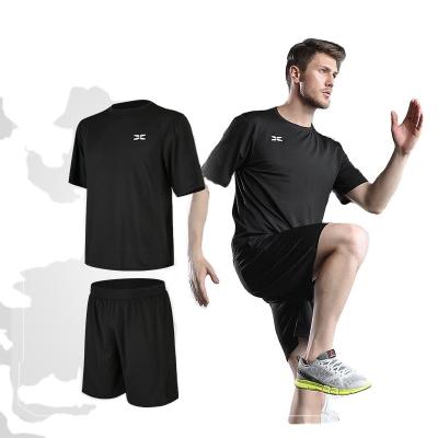 China Running Men's Sports Suit Men's Casual Men's Fitness Clothes Quick-Drying Breathable Sportswear Training Two-Piece Set for sale