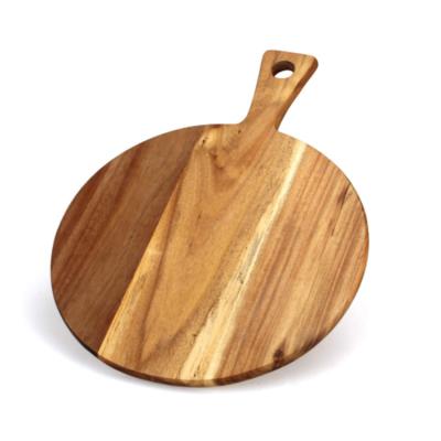 China Round Wood Chopping Cutting Board With Handle Chopping Board Wood Thick Round for sale