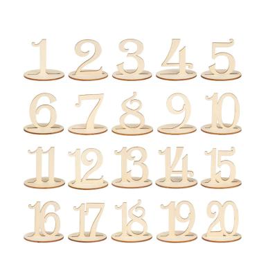 China Wooden Storage Products Wholesale Wedding table number plate laser engraving for sale