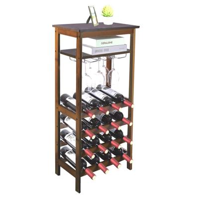 China Wine Bottle Rack Wooden On Sale Wine Glass Rack Party Free Standing Wine Rack for sale