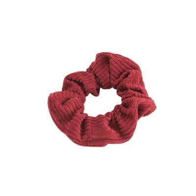 China Daily Life Vintage Academy Style Autumn/Winter Stripes Corduroy Large Intestine Solid Hair Loop Headrope Shape Large Intestine Loop for sale