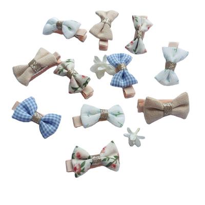 China Daily Life Newborn Baby Infant Floral Hair Clips Hangers Multicolor Handmade Children's Hair Accessories Headband Cute Hair Bow Clip for sale