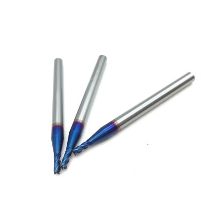 China Milling Cutter HRC65 Carbide End Mill 2mm 4Flutes Carbide End Mill Cutter 2mm 4Flutes Alloy Coating Tungsten Steel Cutting Tool CNC Machining Endmills for sale