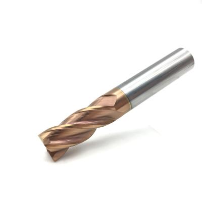 China Milling Cutter HRC55 Carbide End Mill 8mm 4Flutes Carbide End Mill Cutter Alloy Coating Tungsten Steel Cutting Tool CNC Machining Endmills for sale