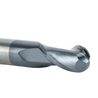 China Carbide Ball Nose End Mill 2 Flutes R0.5-R6.0 End Mill Cutter For Metal Face And Slot Machining hrc50 Coated End Mills for sale