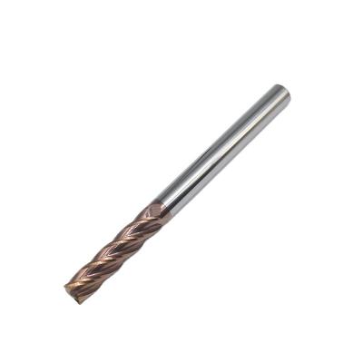 China HRC55 Carbide End Mill 75mm 100mm Length 4Flutes Milling Cutter Alloy Coating Tungsten Steel Cutting Tool Machining Endmills for sale