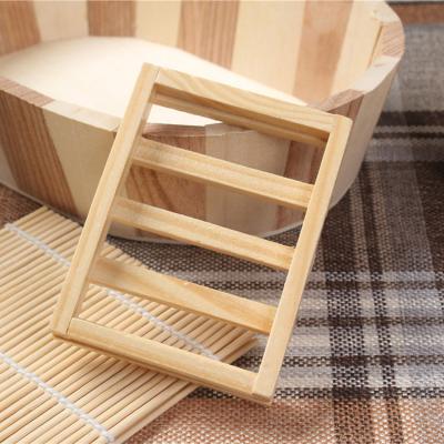 China Sustainable Wholesale Luxury Eco - Friendly Hotel Soap Dish Non - Slip Draining Bamboo Holder for sale