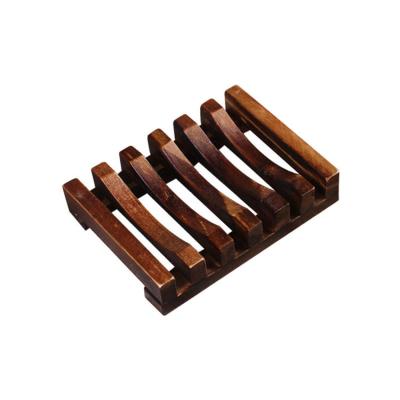 China Sustainable Bamboo Soap Dish Holders for Shower Bar Soap Holders for Bathroom Sink Bulk Small Wooden Soap Tray for sale