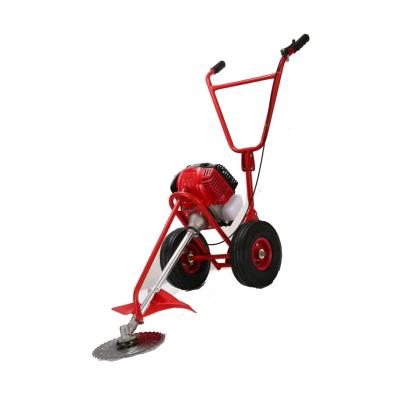 China High Quality 2-Stroke 2 Stroke Gasoline Hand Push Brush Cutter Grass Trimmer Garden Grass Cutter with Metal Blade and Nylon Head for sale