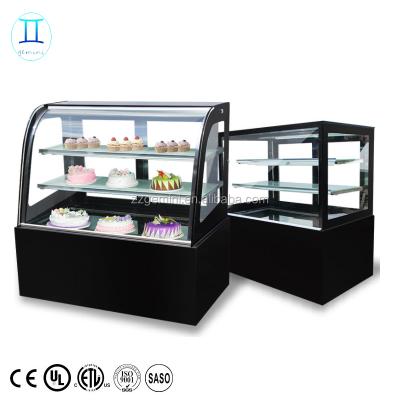 China Single-temperature Glass Cake Display Cabinet/Counter Cake Display/Ice Cream Cake Display Freezer for sale