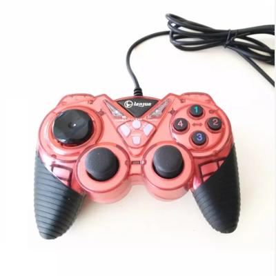 China TURBO BUTTON L-2000 Wired USB2.0 PC Game Controller Vibration Joystick Gamepad for PC computer notebook shock gamepad for sale