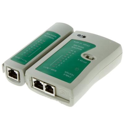 China Good Quality and Competitive Price RJ11RJ45 Cat-5 Cat-6 Plastic Wired Network LAN Cable Tester for sale