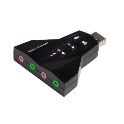 China Dual 7.1 Sound Card Dual Microphone and Headset Audio Sound Card 004 7.1 Channel Virtual USB Adapter for sale