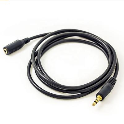 China COMPUTER black AV male to female extension cable audio aux. 3.5MM and stereo video cable for sale