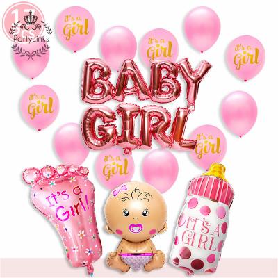 China Yiwu Disposable Gender Reveal Kit Banner Foil Confetti Balloons, Boy Or Girl Baby Shower Decorations Party Supplies for sale