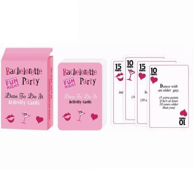 China Party Props Bachelorette Party Game Card Adult Bridal Shower Favors Hen Party Supplies Ladies Night Dare To Do Cards for sale