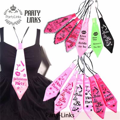 China Party Props Yiwu Bachelor Party Supplies Girl Ties Wedding Groom Bride Tie Fun Hen Party Bride To Be Event for sale